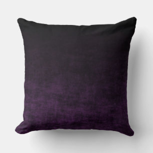 Schwarze und violette Grunge-Ombre-Textur Kissen