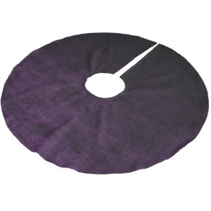 Schwarze und violette Grunge-Ombre-Textur Polyester Weihnachtsbaumdecke