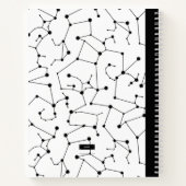 SCHWARZE UND WEISSE ASTROLOGIE/ASTRONOMIE THEMED N NOTIZBLOCK (Rückseite)