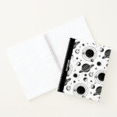 SCHWARZE UND WEISSE ASTROLOGIE/ASTRONOMIE THEMED N NOTIZBLOCK (Innenseite)
