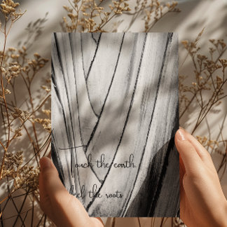 Schwarze und weiße Banane Barke Postkarte