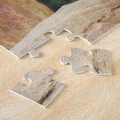 Schwarze und weiße Bergziege auf Felsen Puzzle (Seite)