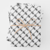 Schwarze und Weiße Bienen Geschenkpapier Set (Beispiel)