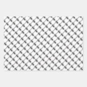 Schwarze und Weiße Bienen Geschenkpapier Set (Vorderseite)