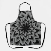 SCHWARZE UND WEISSE BLUME SCHÜRZE (Vorderseite)