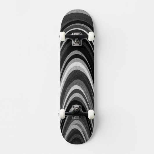 Schwarze und weiße Bögen Skateboard (Vorderseite)