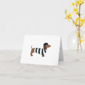 SCHWARZE UND WEISSE DACKEL RÖHRKARTE KARTE (Gelbe Blume)