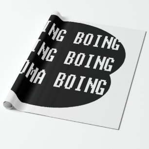 SCHWARZE UND WEISSE DESIGN amüsante Worte an der W Geschenkpapier