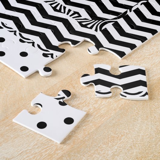 SCHWARZE UND WEISSE DESIGNS JIGSAW PUZZLE (Seite)