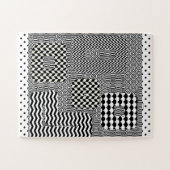 SCHWARZE UND WEISSE DESIGNS JIGSAW PUZZLE (Horizontal)