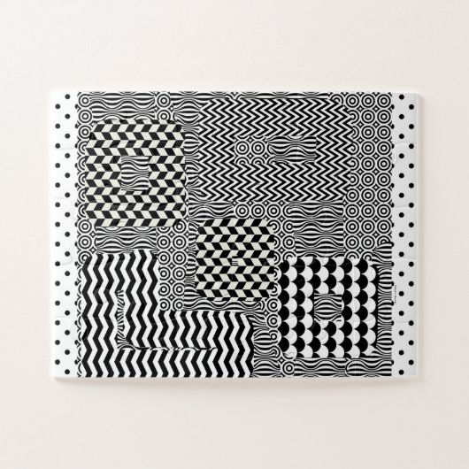 SCHWARZE UND WEISSE DESIGNS JIGSAW PUZZLE (Horizontal)
