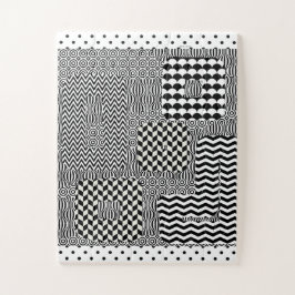SCHWARZE UND WEISSE DESIGNS JIGSAW PUZZLE