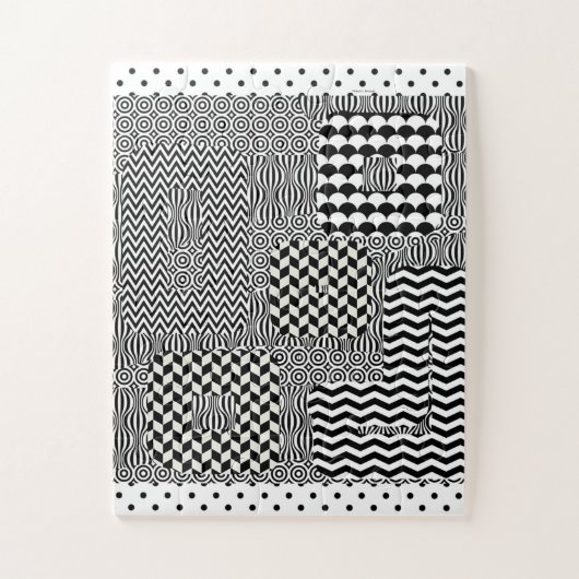SCHWARZE UND WEISSE DESIGNS JIGSAW PUZZLE (Vertikal)