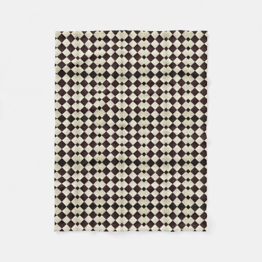 Schwarze und weiße Diamantdecke Fleecedecke (Vorderseite)