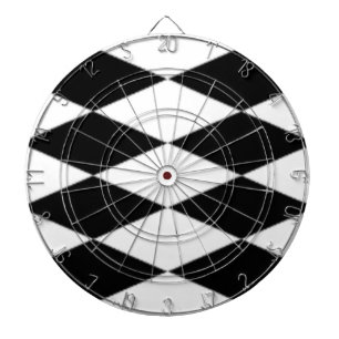 SCHWARZE UND WEISSE DIAMONEN DARTSCHEIBE