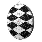 SCHWARZE UND WEISSE DIAMONEN DARTSCHEIBE (Vorderseite rechts)