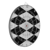 SCHWARZE UND WEISSE DIAMONEN DARTSCHEIBE (Vorderseite Links)