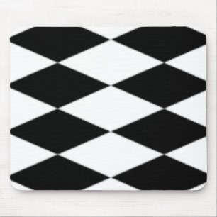 SCHWARZE UND WEISSE DIAMONEN MOUSEPAD