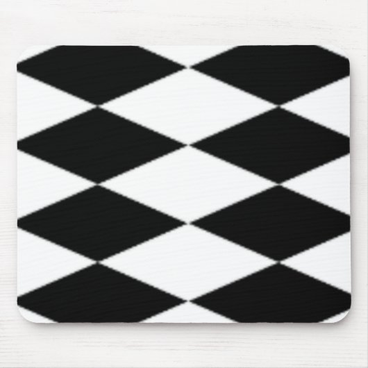 SCHWARZE UND WEISSE DIAMONEN MOUSEPAD (Vorne)
