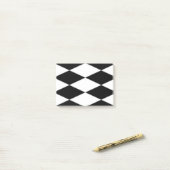SCHWARZE UND WEISSE DIAMONEN POST-IT KLEBEZETTEL (Auf Schreibtisch)