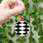 SCHWARZE UND WEISSE DIAMONEN SCHLÜSSELANHÄNGER (Hand)