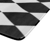 SCHWARZE UND WEISSE DIAMONEN SCHNEIDEBRETT (Ecke)