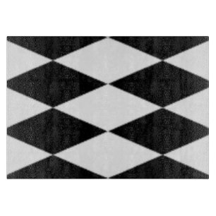 SCHWARZE UND WEISSE DIAMONEN SCHNEIDEBRETT