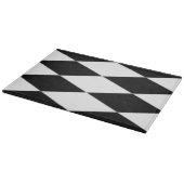 SCHWARZE UND WEISSE DIAMONEN SCHNEIDEBRETT (Ecke)