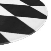 SCHWARZE UND WEISSE DIAMONEN SCHNEIDEBRETT (Ecke)