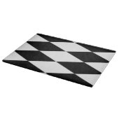 SCHWARZE UND WEISSE DIAMONEN SCHNEIDEBRETT (Ecke)