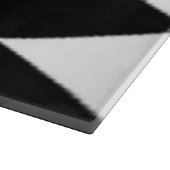 SCHWARZE UND WEISSE DIAMONEN SCHNEIDEBRETT (Ecke)