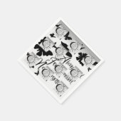 SCHWARZE UND WEISSE DISIGNPaper Napkin Serviette (Ecke)