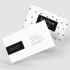 Schwarze und weiße Doodles Niedlich Visitenkarte