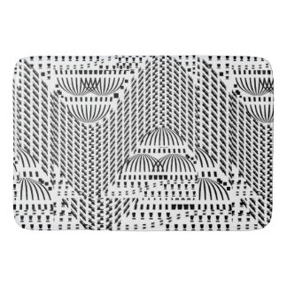 SCHWARZE UND WEISSE DOPPEN BADEMATTE