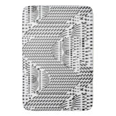 SCHWARZE UND WEISSE DOPPEN BADEMATTE (Vorderseite Vertikal)