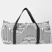 SCHWARZE UND WEISSE DOPPEN DUFFLE BAG (Vorderseite)