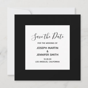 Schwarze und weiße elegante Kalligrafie - Save-the Save The Date