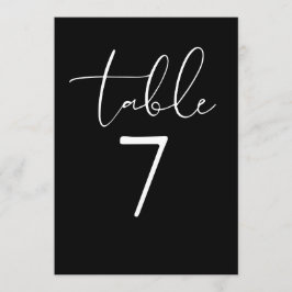 Schwarze und weiße elegante moderne Schrift Tischn Einladung