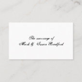 SCHWARZE UND WEISSE ELEGANZ - PLATZKARTEN FÜR TABE (Rückseite)