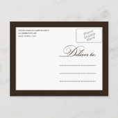 SCHWARZE UND WEISSE FLATWARE | PROBE DINNER INVITE EINLADUNGSPOSTKARTE (Rückseite)