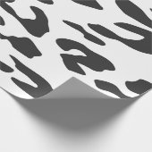 Schwarze und weiße Flecken Flecken Farbe Geschenkpapier (Ecke)