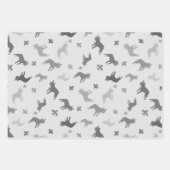 Schwarze und weiße französische Bulldogs Geschenkpapier Set (Vorderseite 3)