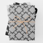 Schwarze und weiße französische Bulldogs Geschenkpapier Set (Beispiel)