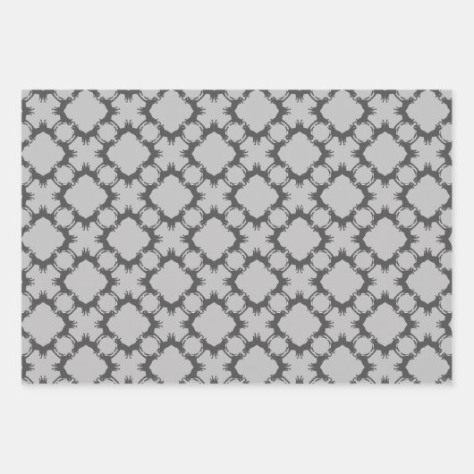 Schwarze und weiße französische Bulldogs Geschenkpapier Set (Vorderseite)