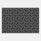 Schwarze und weiße französische Bulldogs Geschenkpapier Set (Vorderseite)