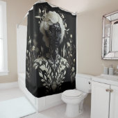 Schwarze und Weiße Frau Duschvorhang (Beispiel)