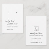 SCHWARZE UND WEISSE FREUNDKARTE PLATZKARTE (Vorne/Hinten)