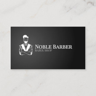 Schwarze und weiße Friseur-Visitenkarte | Moderner Visitenkarte