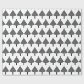 Schwarze und weiße geometrische grafische Weihnach Geschenkpapier (Flach)