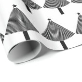 Schwarze und weiße geometrische grafische Weihnach Geschenkpapier (Rolleneckpunkt)
